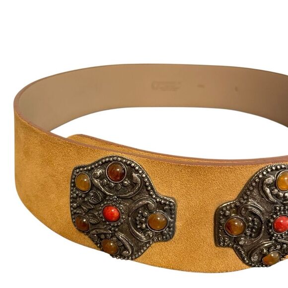 Brambilla Milano Made in Italy Western Leather Belt Large - Picture 3 of 6